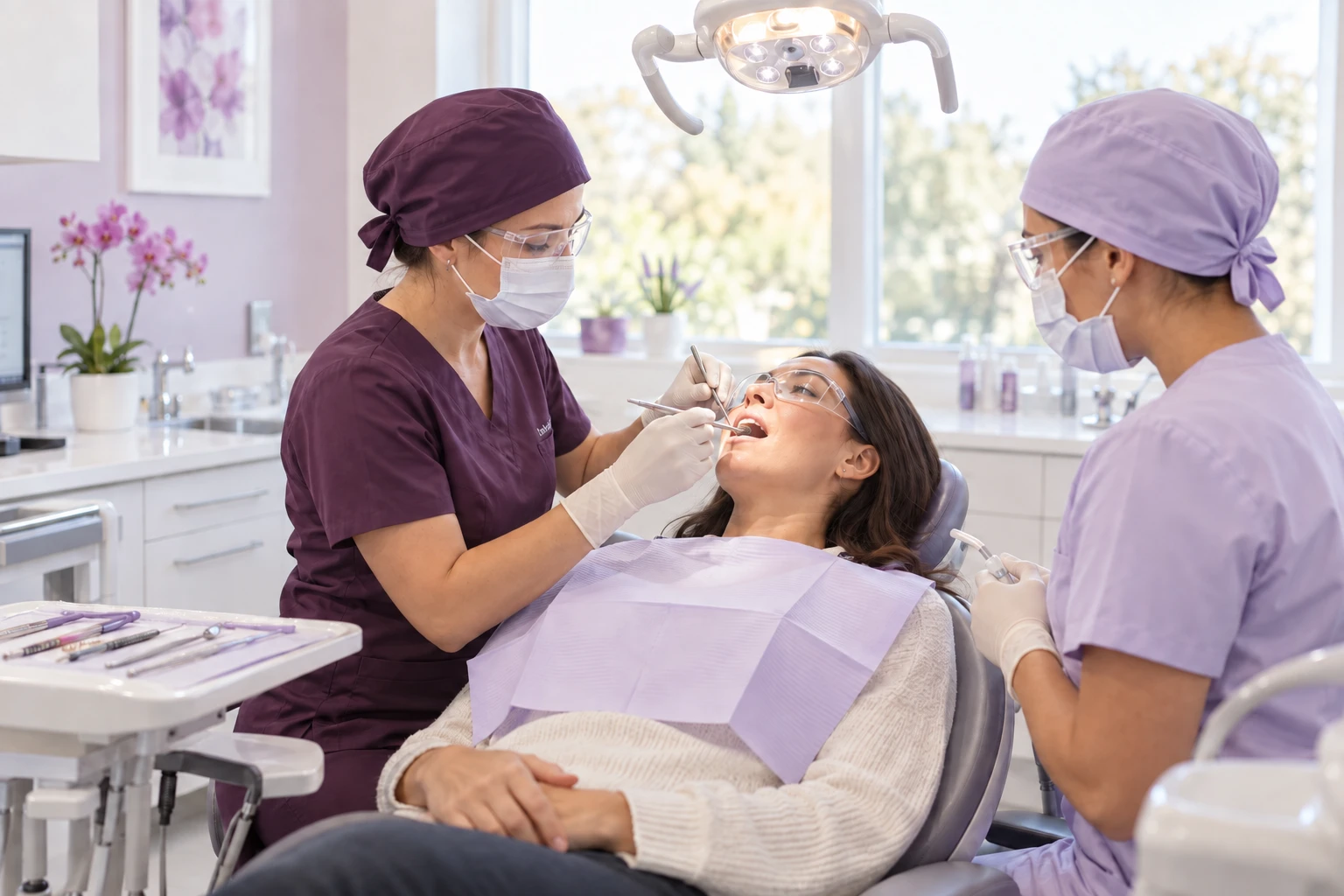 Atención odontológica en el consultorio